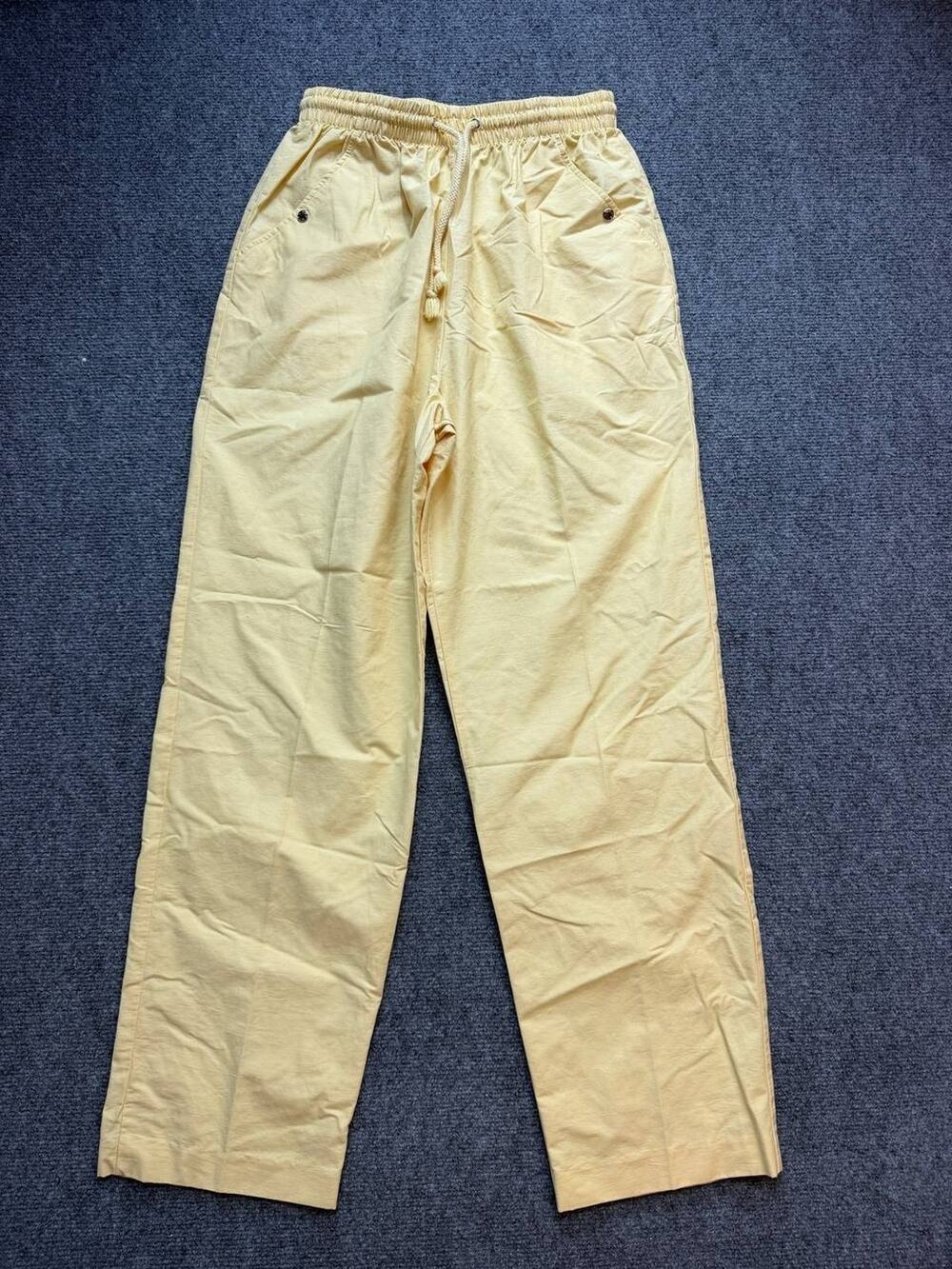 Vintage Bay Club Active Women's Yellow Track Pants Size 14 Drawstring